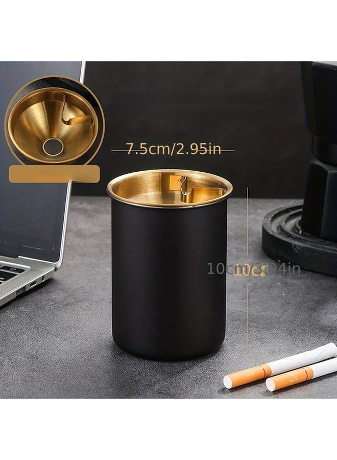 Golden Windproof Metal Ashtray Detachable Anti Fly Ash For Car Home Office Decor - Image 5